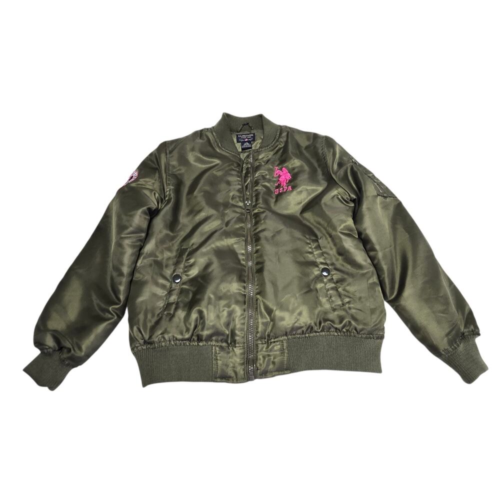 U.S. Polo Assn. Youth Flight Jacket Size L(14-16) Sage